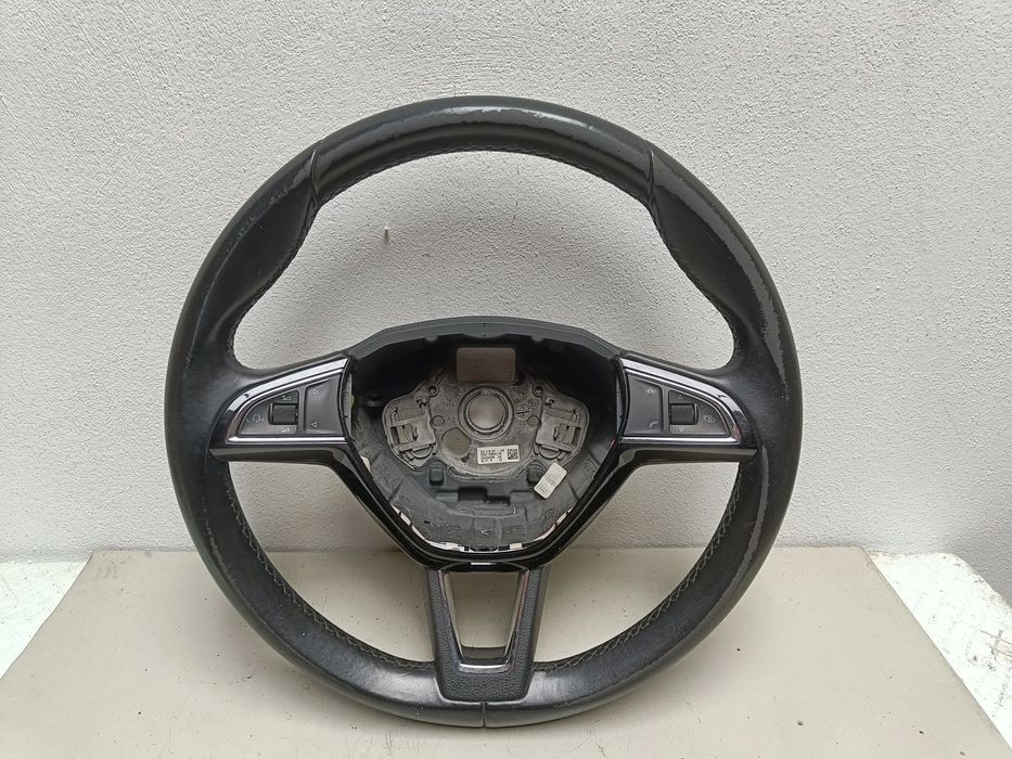 Kierownica Skoda Kodiaq Karoq Superb 3 Octavia III Skóra Scala Multifunkcyjna Skóra 3V0419091L