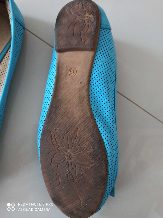 Baleriny z odkrytym palcem, rozm 39