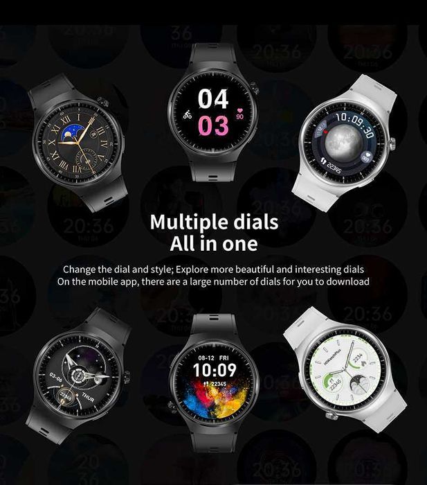 SmartWatch 4 PRO +7 pasków, rozmowy, menu PL
