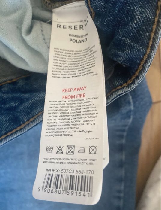 Rwserved jeansy 170cm chlopiec