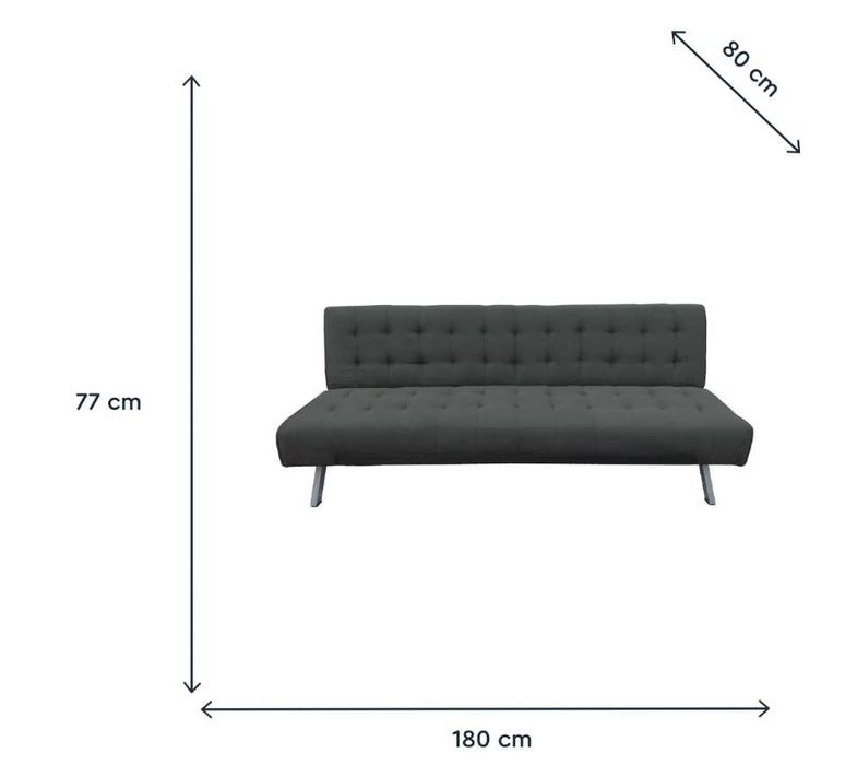 Sofá Cama Cinza Click Clack