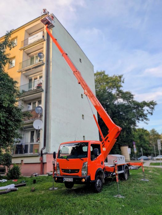 Podnośnik koszowy, zwyżka - wynajem i usługi.