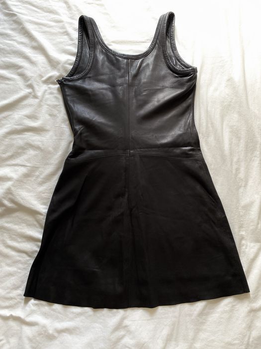 Helmut lang платье кожа (s)