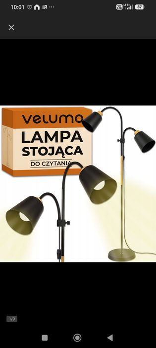 Lampa podłogowa dwugłowicowa. 2 sztuki