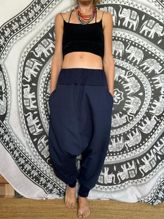 Szarawary dresowe niebieskie