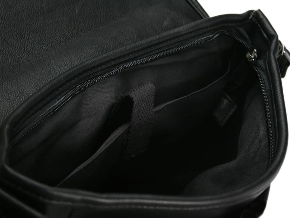 Torba męska z ekoskóry Bellugio - czarna do pracy pojemna solidna nowa
