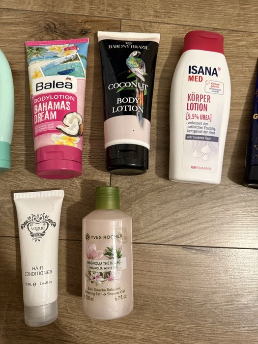 Набор ЛОТ косметики для тела и волос Balea, ISANA, Yves Rocher