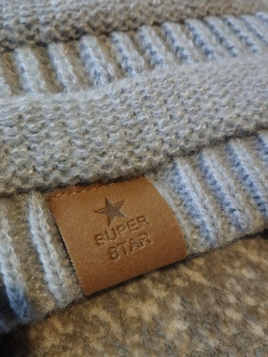 Czapka nowa szara damska ciepła beanie krasnal