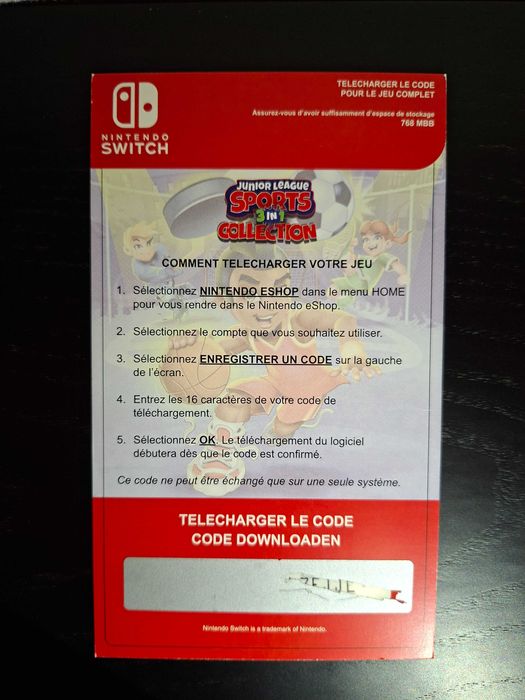 Junior League Sports 3 in 1 Collection Nintendo Switch Código e Caixa
