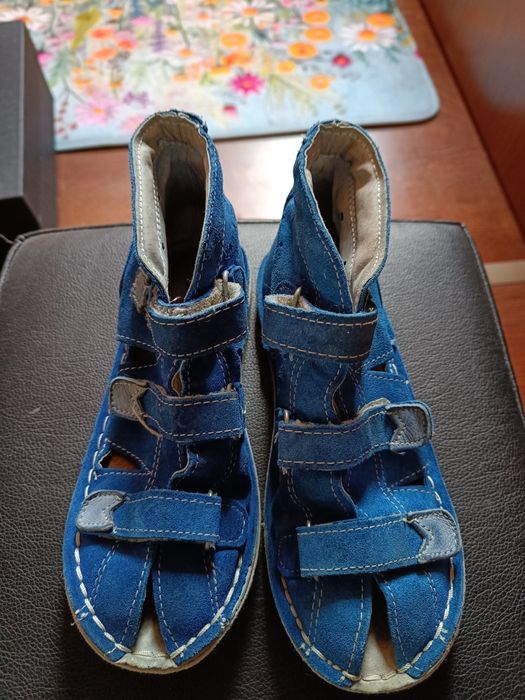 Oryginalne skórzane danielki 31 navy blue