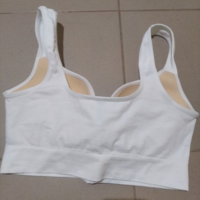 Biustonosz biały bezszwowy rozmiar L/XL