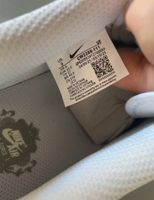 Męskie Nike air force 1 white rozmiar 42,5 nowe