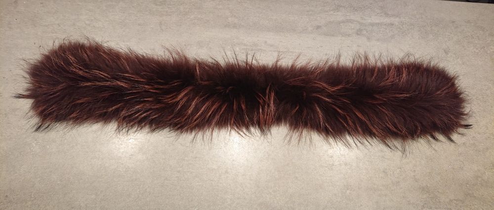 Obszycie do kaptura kołnierz jenot lis naturalny futro futerko gruby