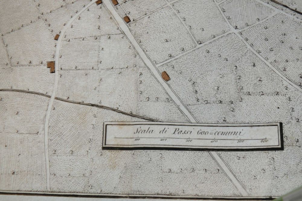 Reprodução impressa de Mapa Antigo de Florencia - Italia 1847