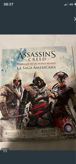 Manual jogo Ps3 Assassins Creed La Saga Americana