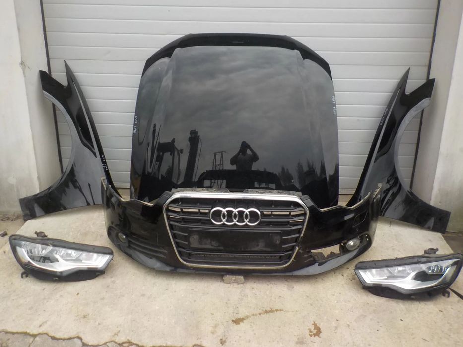 AUDI A6 C7 2.0 TDI PRZÓD MASKA ZDERZAK BŁOTNIKI PAS PRZEDNI Z CHŁODNICAMI LAMPY ANGIELSKIE KOLOR LY9B