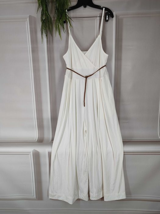 Kremowy rozciągliwy wygodny kombinezon Cider 42/44 poliester/spandex