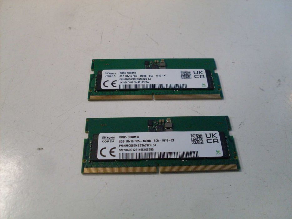RAM 16GB DDR5 do laptopa 2 x 8GB, PC5 4800 Mhz SKhynix, sprawne