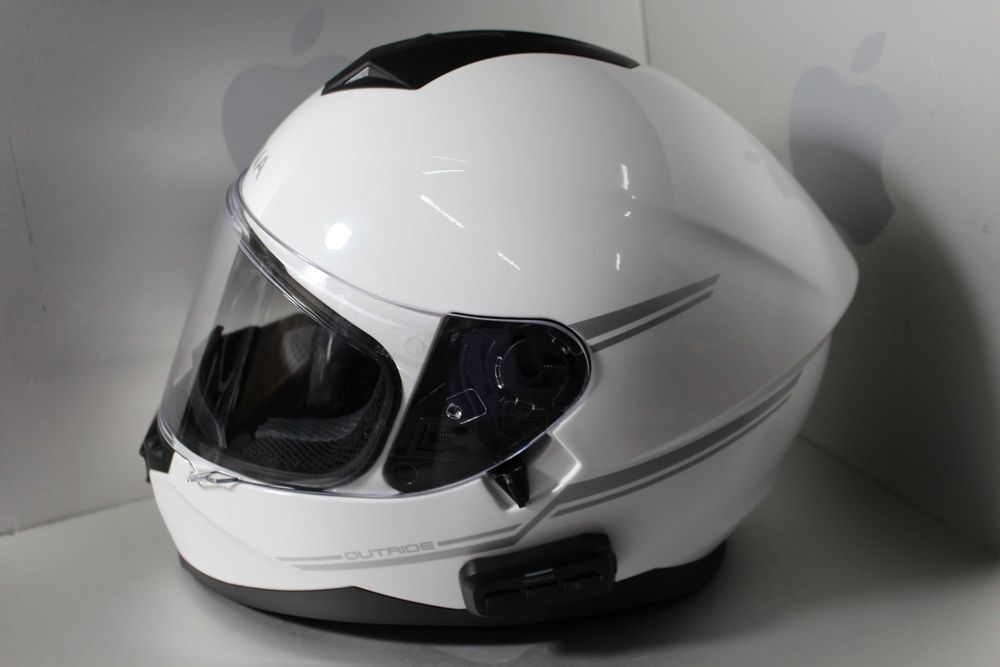 Шолом Білий Sena Outride Bluetooth M-57-58см