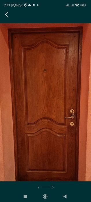 Двері вхідні броньовані, масив дуба