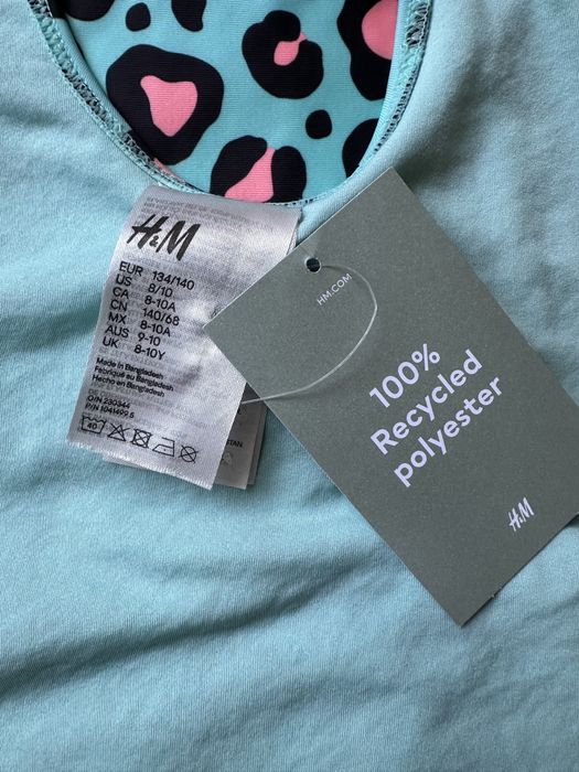 Дитячий суцільний купальник H&M  для дівчинки розмір 134-140 на 8-10 років