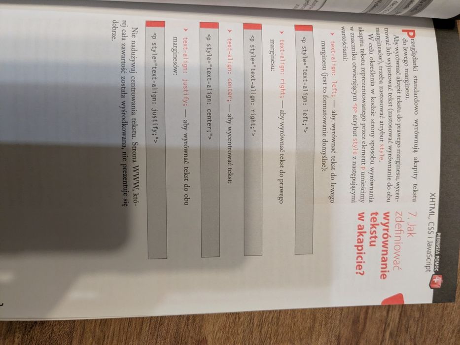 XHTML, CSS i JavaScript.Pierwsza pomoc