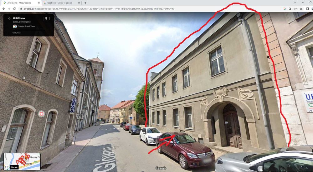 Kamienica centrum Bardo + budynek mieszkalny 250 m