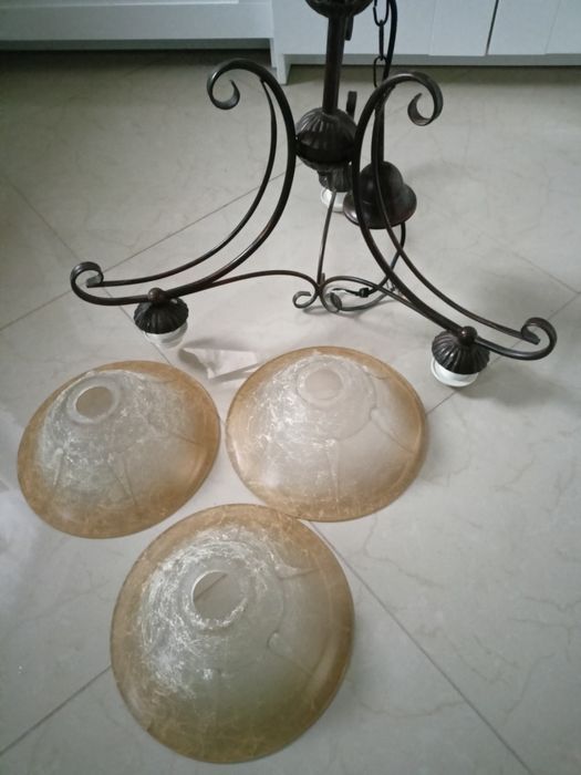 Lampa wisząca potrójna sufitowa żyrandol