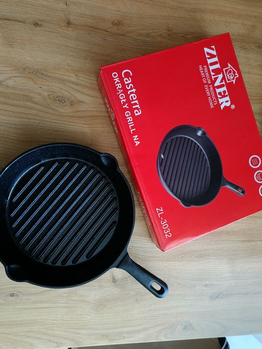 Zilner Ciężka żeliwna patelnia 24 grill
