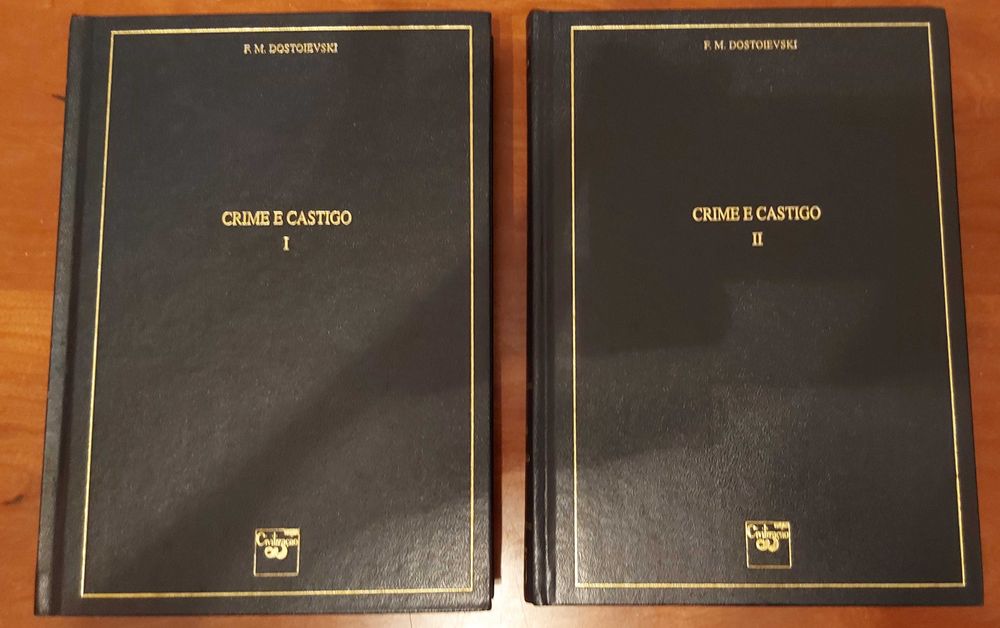 Crime e Castigo – F. Dostoiévski 2 Vol, capa dura ed Civilização, 1999