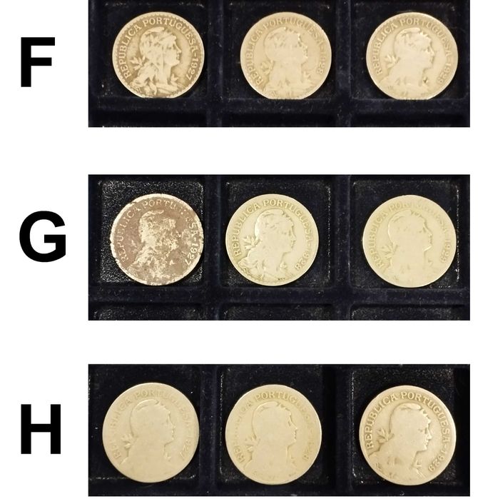 Moedas de 1 Escudo 1927 / 1968