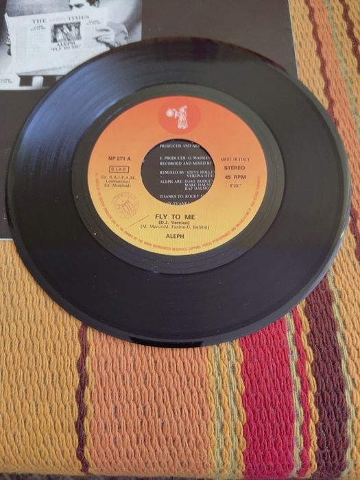 Aleph-Fly To Me, 7"singiel winylowy Italo disco