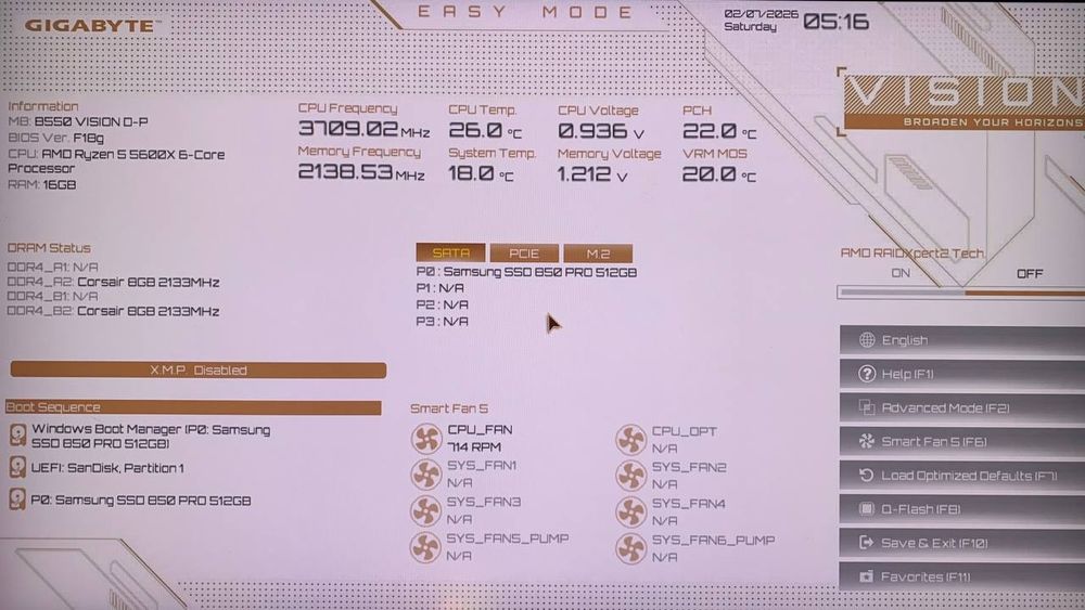 Gigabyte B550 VISION D-P Amd Ryzen 3000-5000