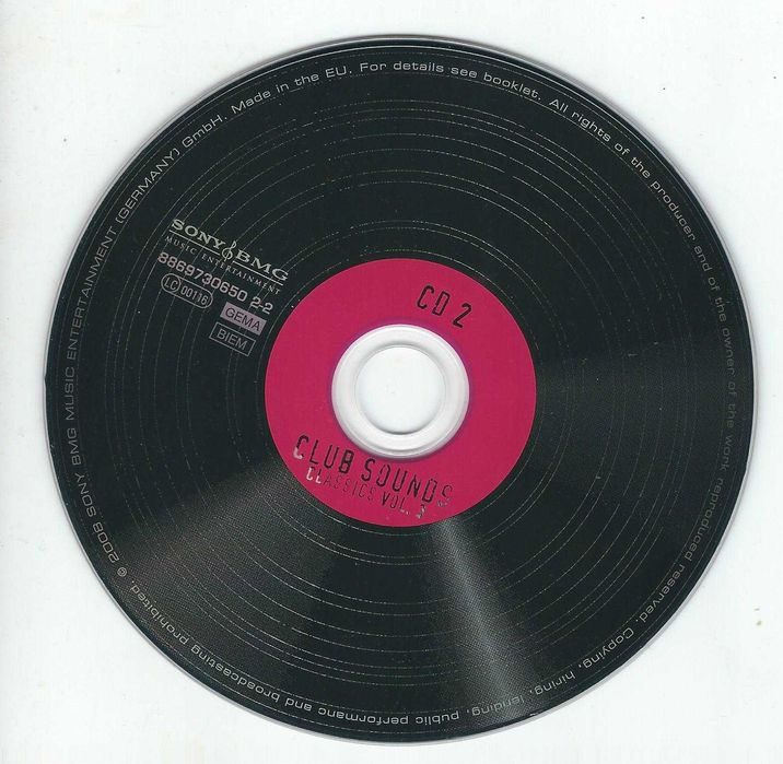 2 CD - Club Sounds - Club Classics Vol. 3 (2008) (Sony Music) Digipak