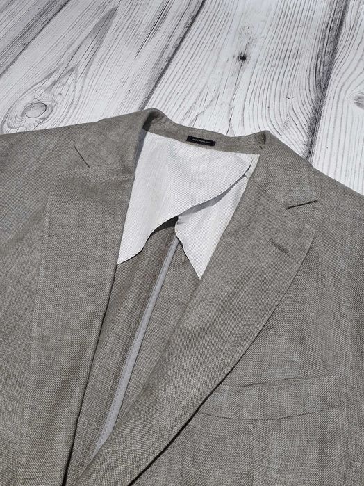 Лляний блейзер Massimo Dutti піджак розмір 54 (XL)