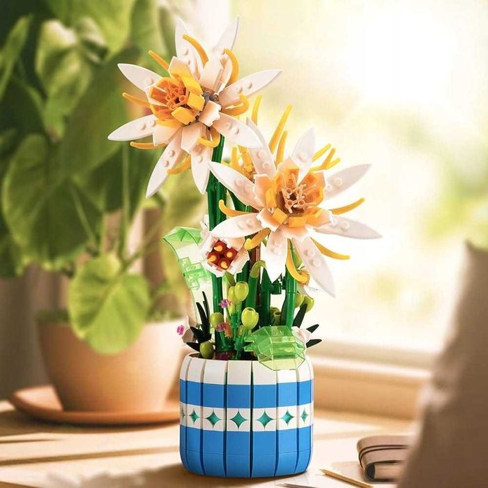 Klocki konstrukcyjne Orchidea Storczyk 835el kwiaty do układania