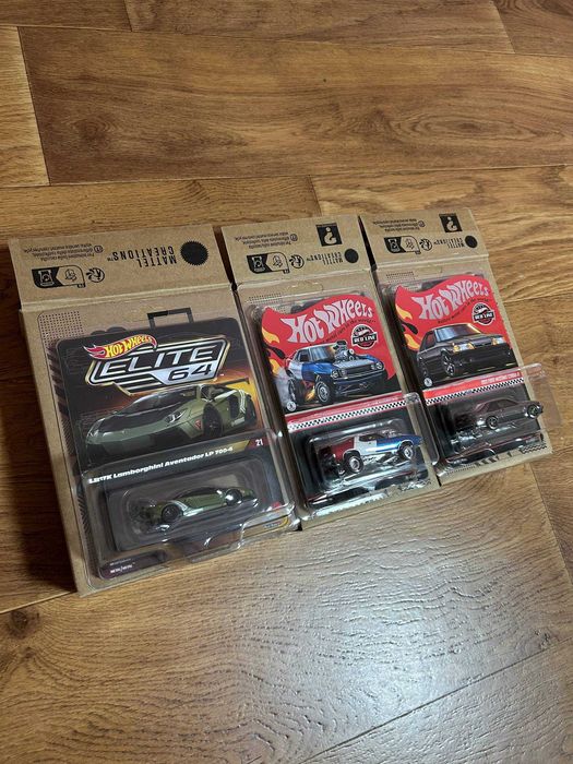 Hot Wheels Elite 64 Rlc Mustang Nissan Skyline AMC Javelin Lamborghini Aventador BMW 3.0 CSL Mercedes 300 SL PETRONAS Formula 1 Хот Вілс