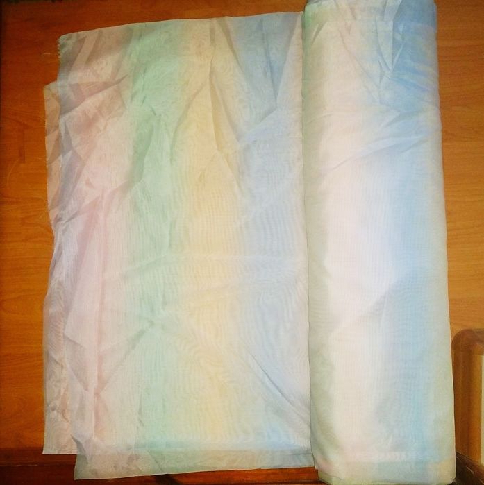 Готова біла шифонова тюль 3м,тканина для тюлі,шифон,нова,тюль для балк