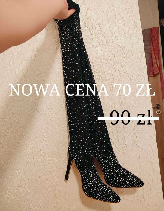 Buty kozaki obcas 37