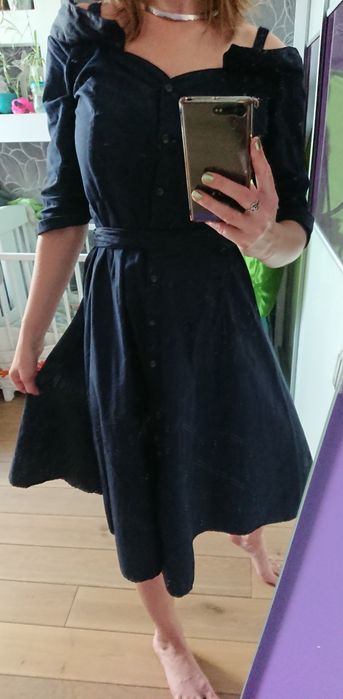 Granatowa sukienka 36 z metką