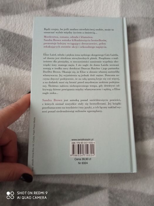 Sandra Brown "Rykoszet" twarda okladka