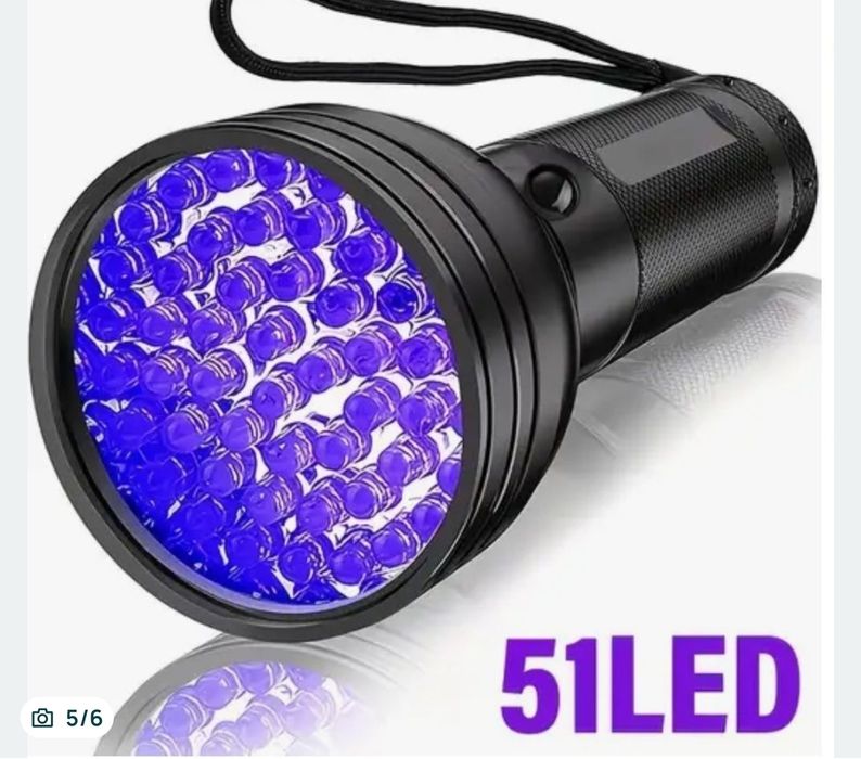 Ультрафиолетовый фонарь 21 LED/51 LED/100 LED, 365-400 НМ
