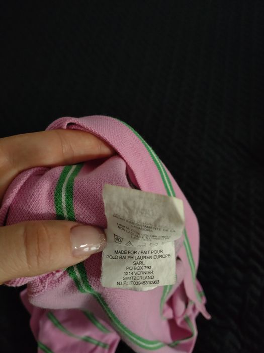 Sukienka Polo mini różowa paski 100% bawełna  Ralph Lauren