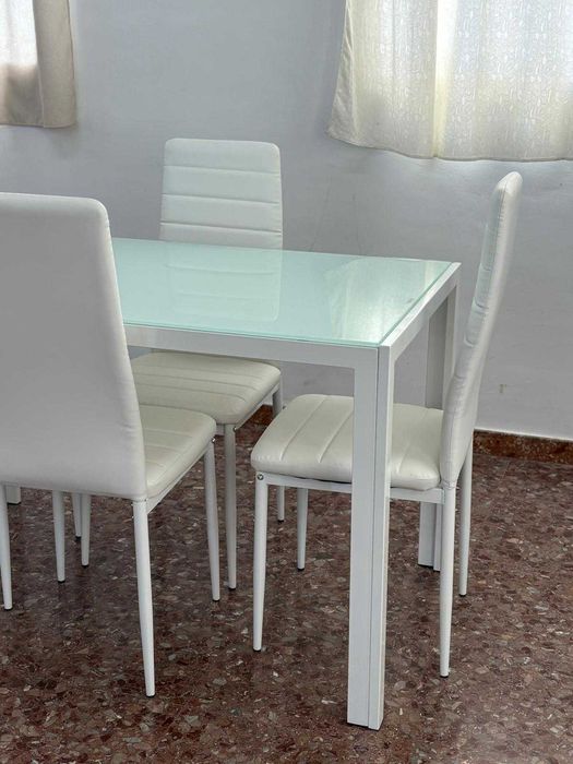 Mesa de vidro com 4 cadeiras Paga na ato entrega Envio Gratis