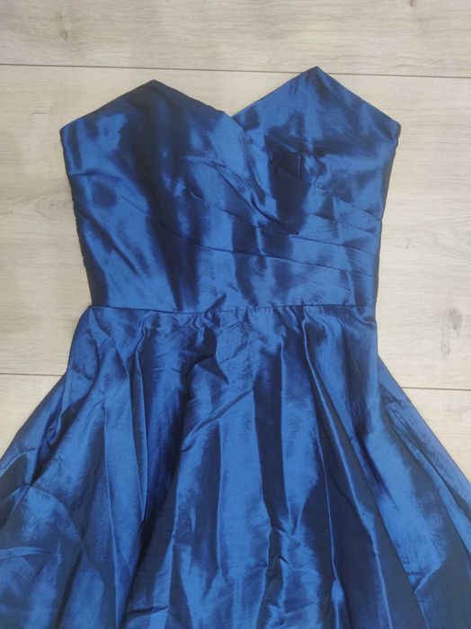LOVE satynowa gorsetowa sukienka XS/S