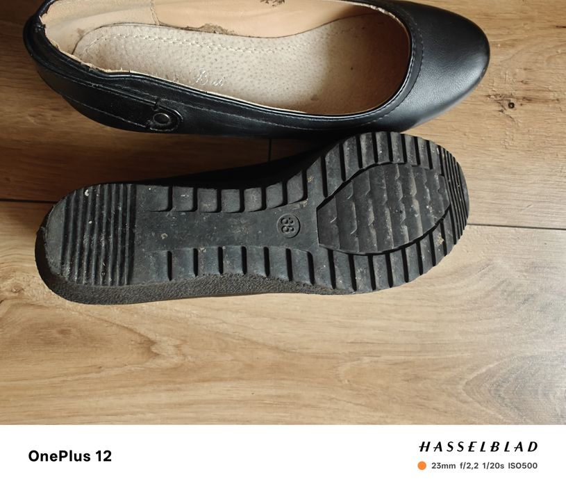 Półbuty koturn skóra 38