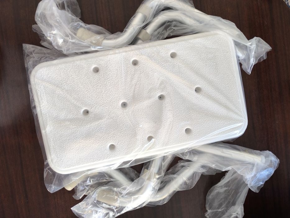 Conjunto de Assento de banheira + Barra de apoio com ventosas