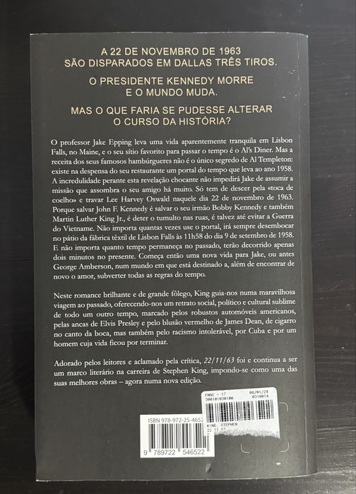 Vendo Livro “22/11/63” de Stephen King