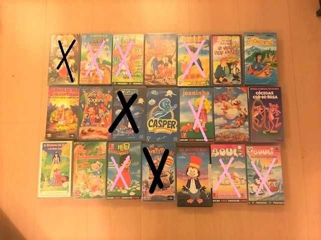 Filmes de banda desenhada de várias produtoras em VHS