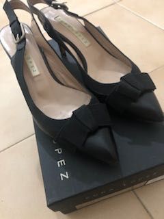 Sapatos aberto atrás preto Pura Lopes